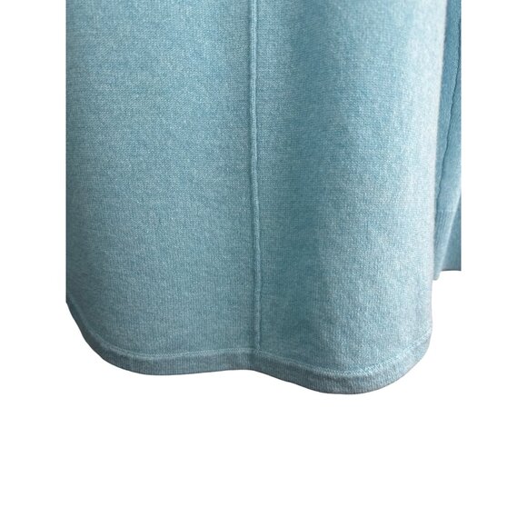Talbots Small Light Aqua Blue Pure Cashmere V-Neck Long Sleeve Sweater - Picture 8 of 15